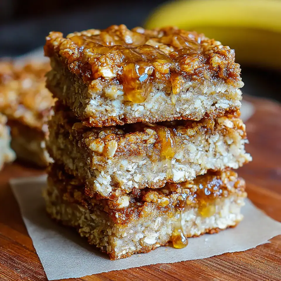 A close look at Banana Oatmeal Bars