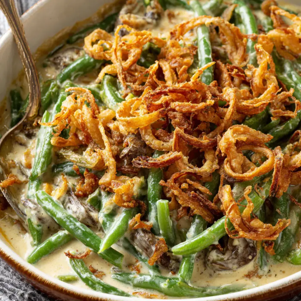 A close look at Classic Green Bean Casserole