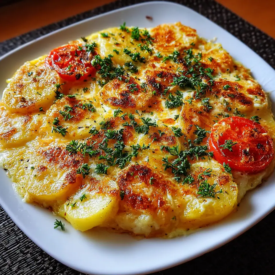 Potato and Minced Meat Bake with Cheese Topping