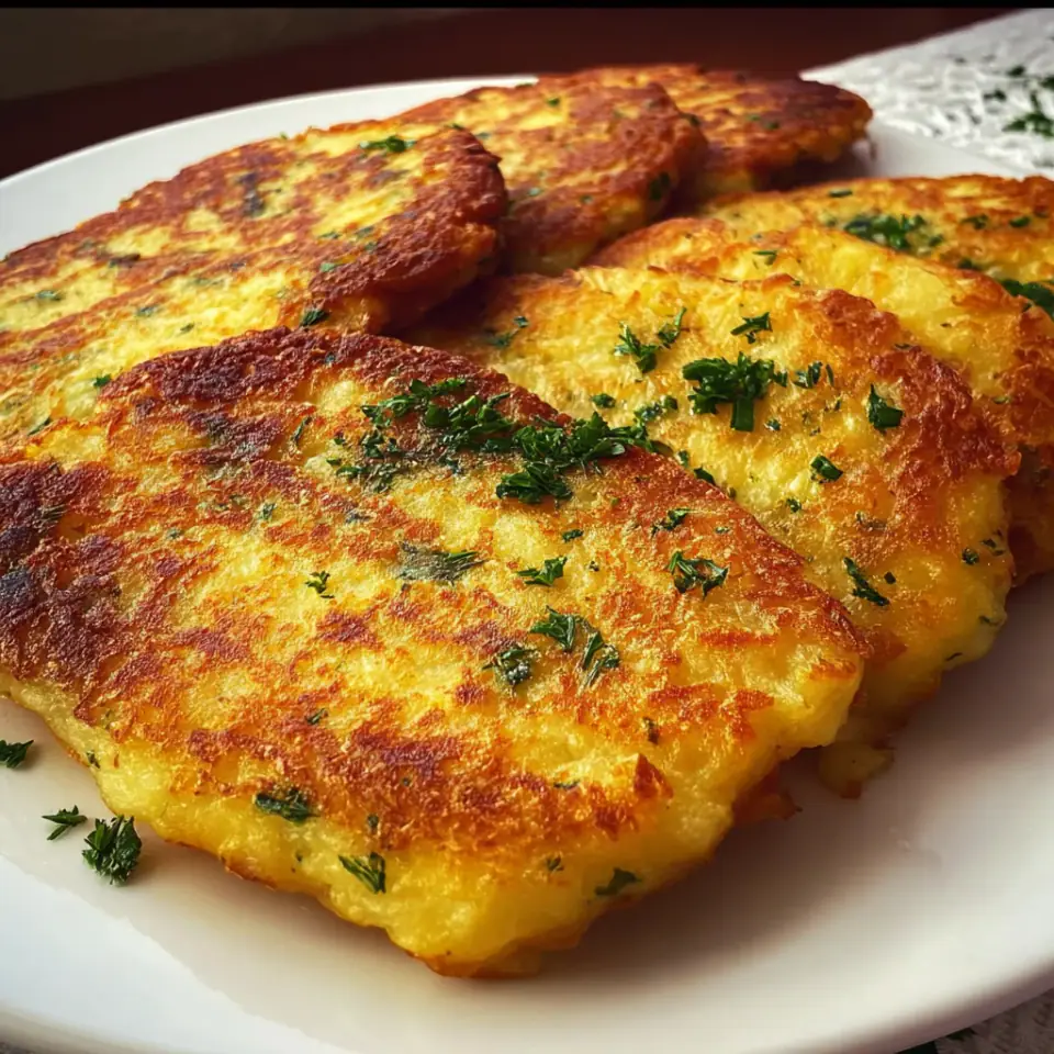 Stuffed Potato Pancakes with Chicken and Mushrooms