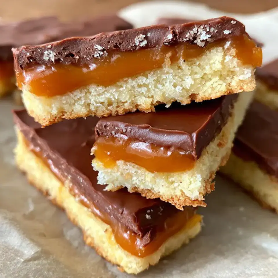 Keto Homemade Twix Bars, ready to serve