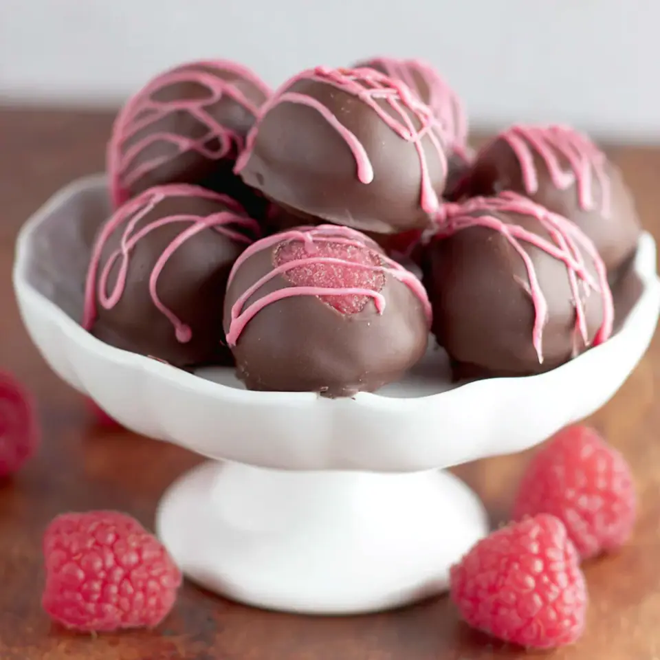 Keto Raspberry Cheesecake Bites, ready to serve