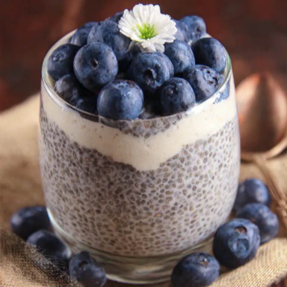 Lemon Blueberry Chia Pudding