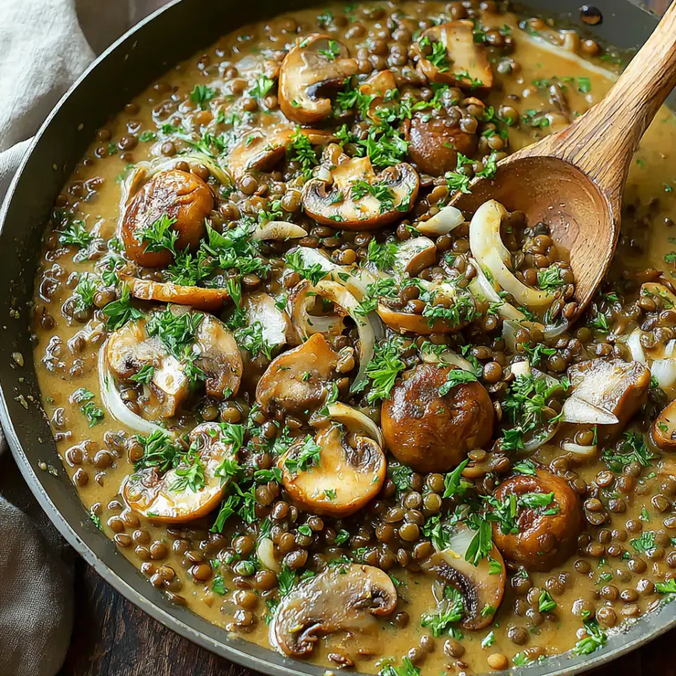 Lentil Mushroom Stroganoff