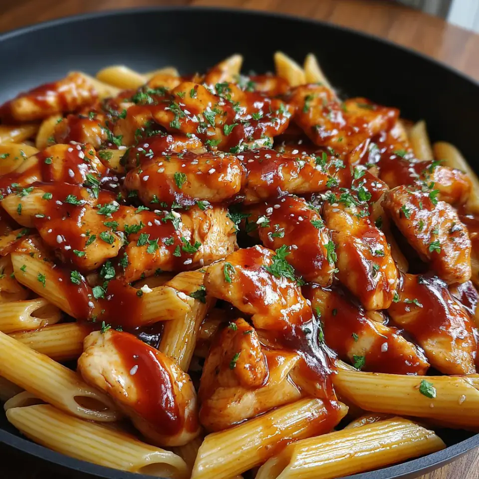 A close look at One-Pan Honey BBQ Chicken Penne