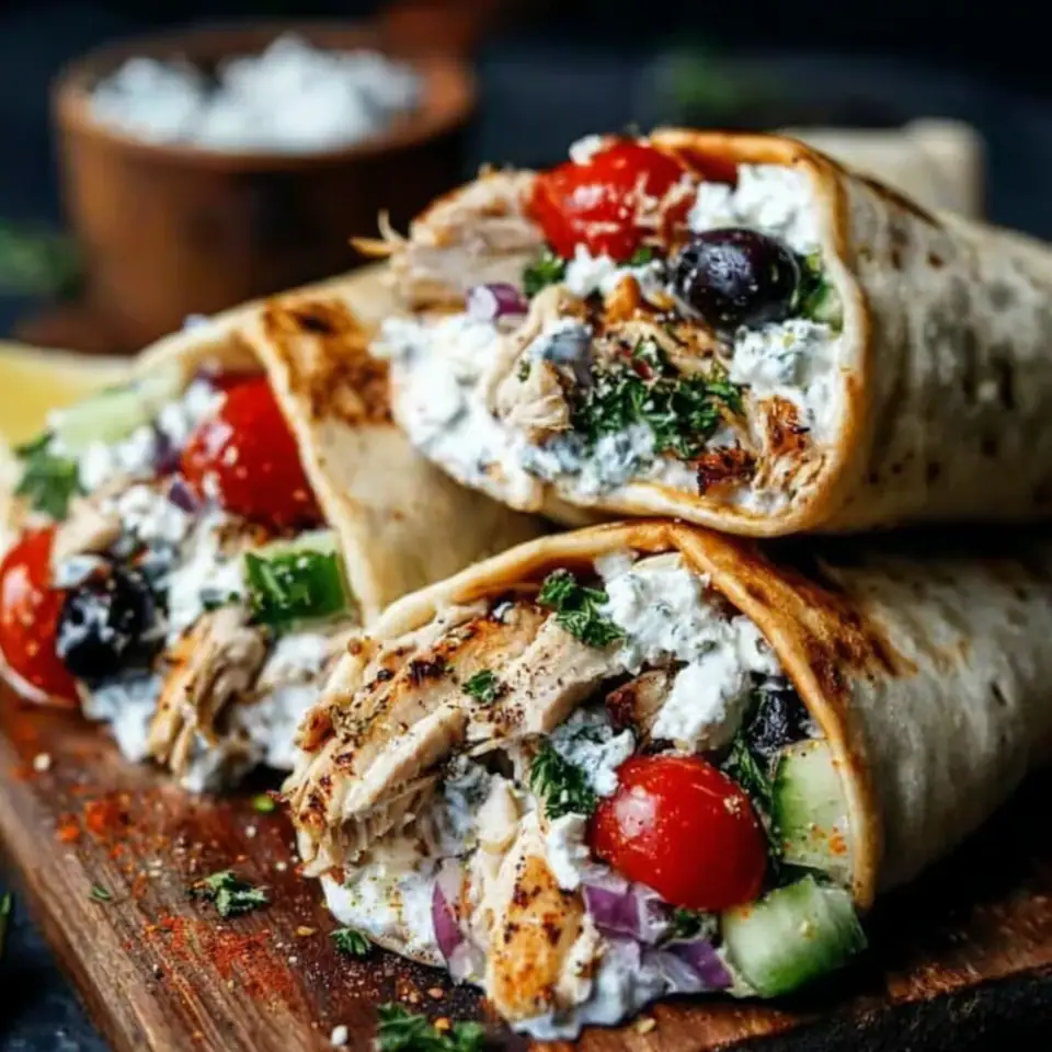 Mediterranean Chicken Wraps