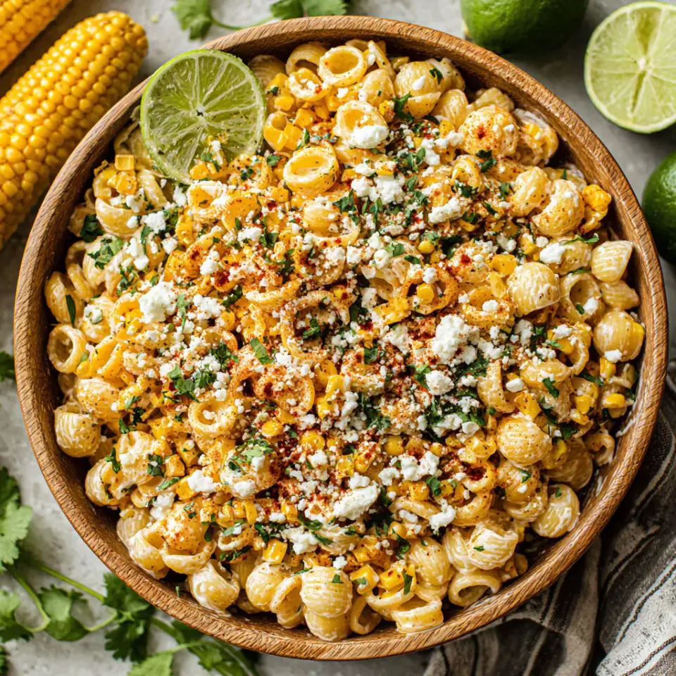 Street Corn Pasta Salad with Mexican Crema