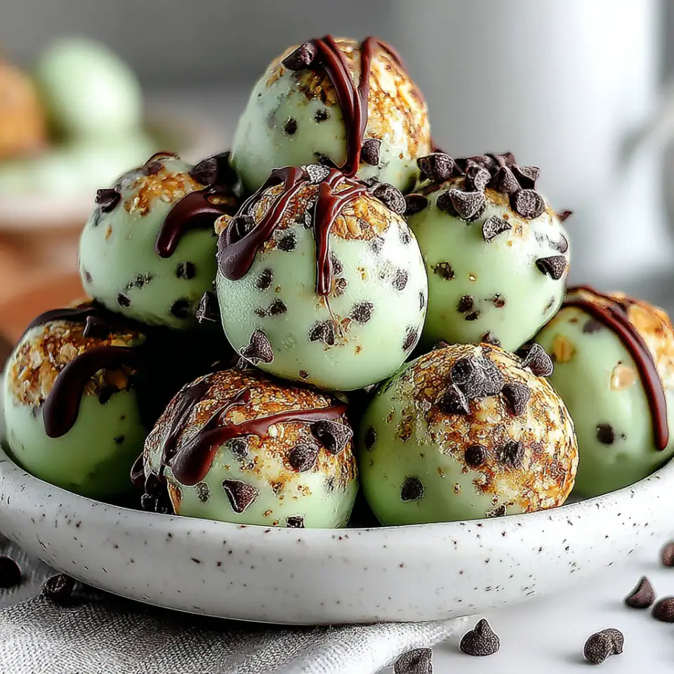 Mint Chocolate Chip Protein Balls