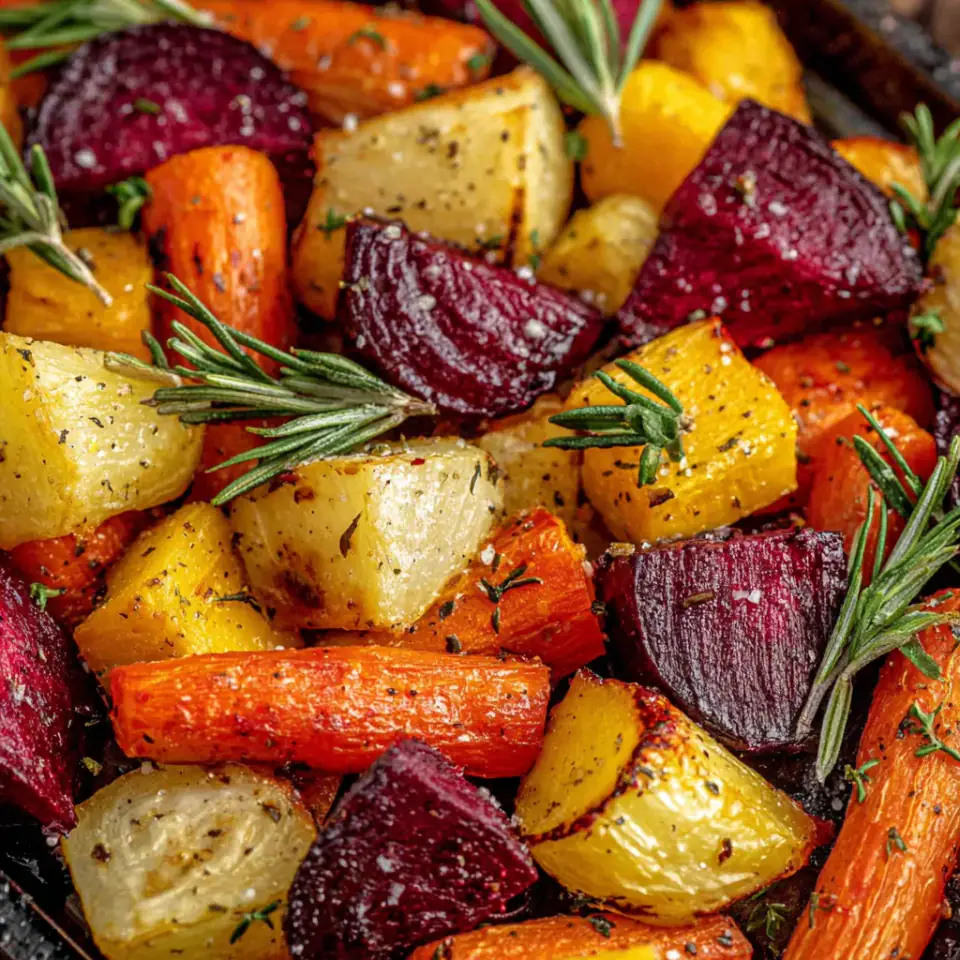 A close look at Roasted Root Vegetables