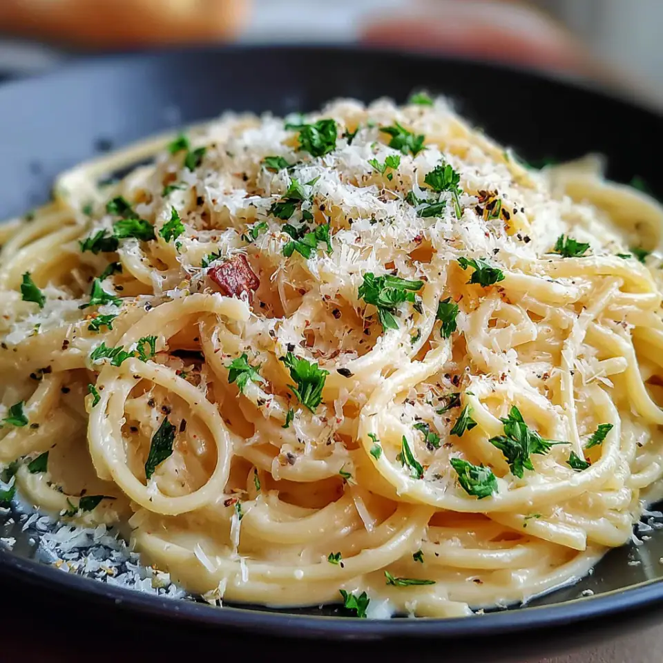 A close look at One Pot Creamy Garlic Pasta
