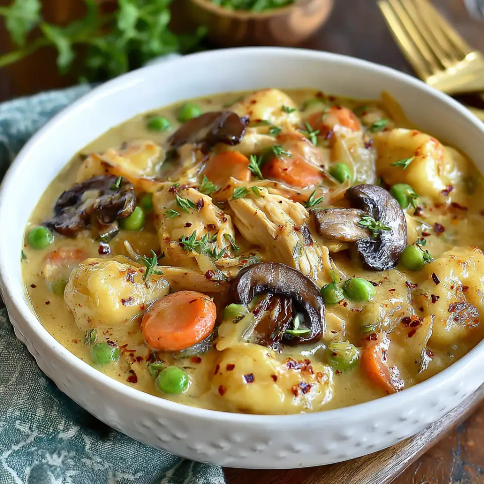 One Pot Gnocchi Chicken Pot Pie