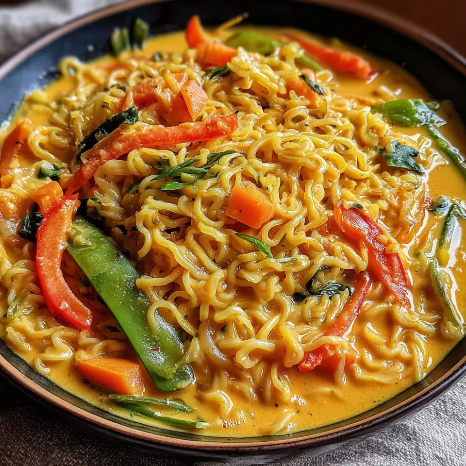 A close look at Vegan One-Pot Coconut Curry Noodles