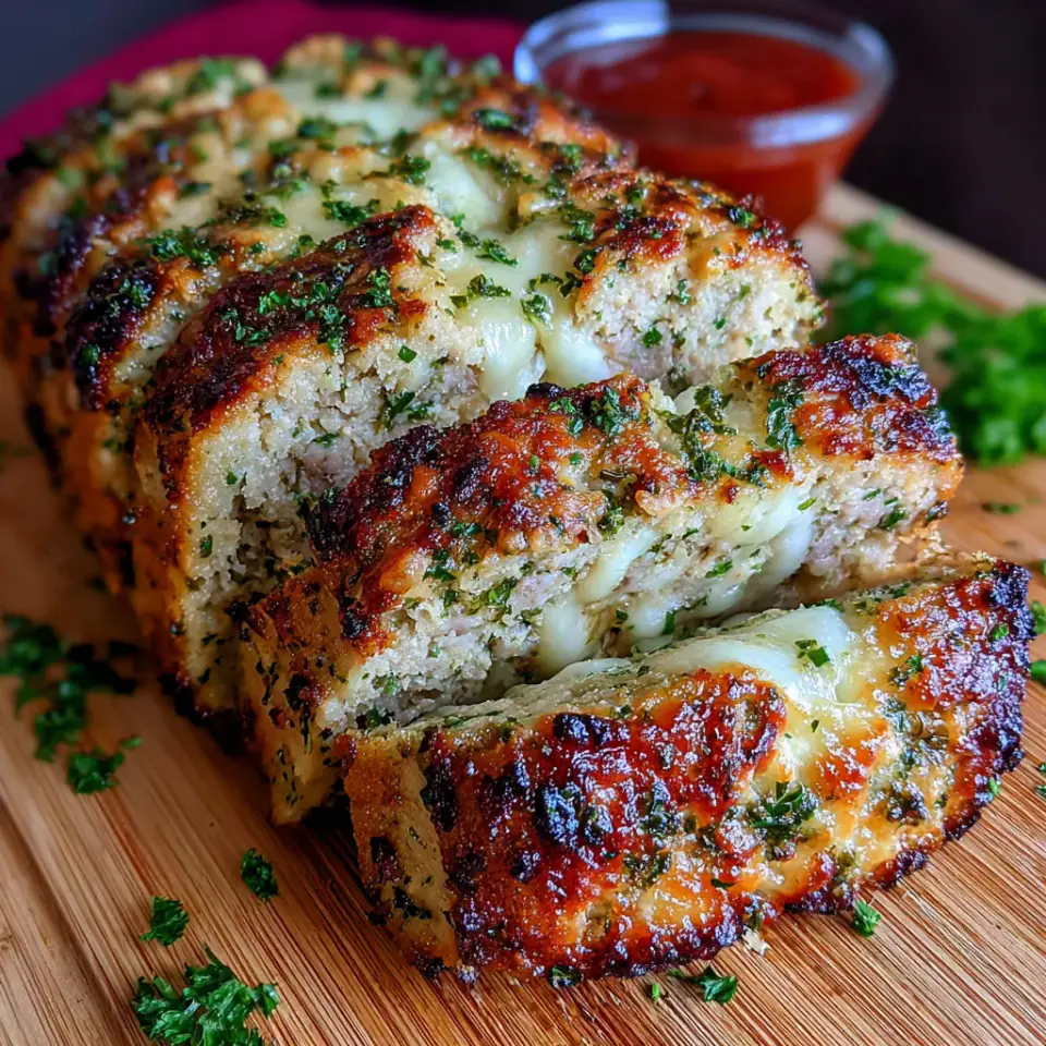 A close look at Parmesan Chicken Meatloaf