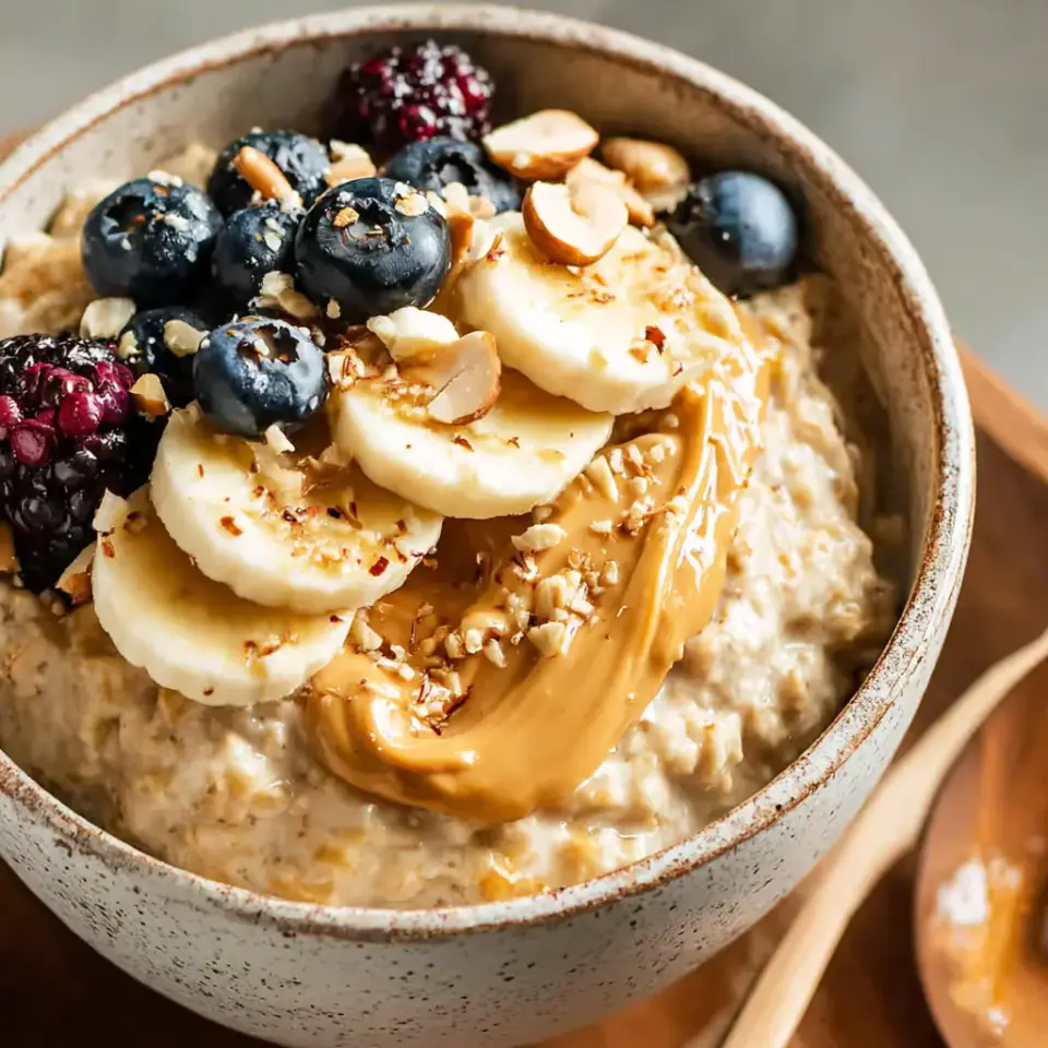 Peanut Butter Oatmeal, ready to serve