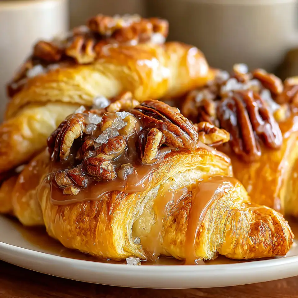Pecan Pie Crescent Rolls, ready to serve