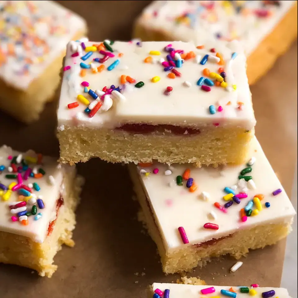 Pop Tart Cookie Bars, ready to serve
