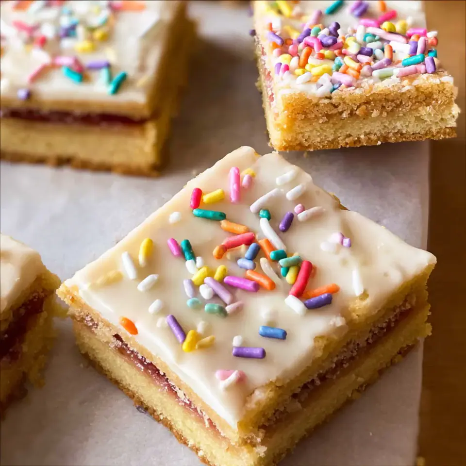 A close look at Pop Tart Cookie Bars