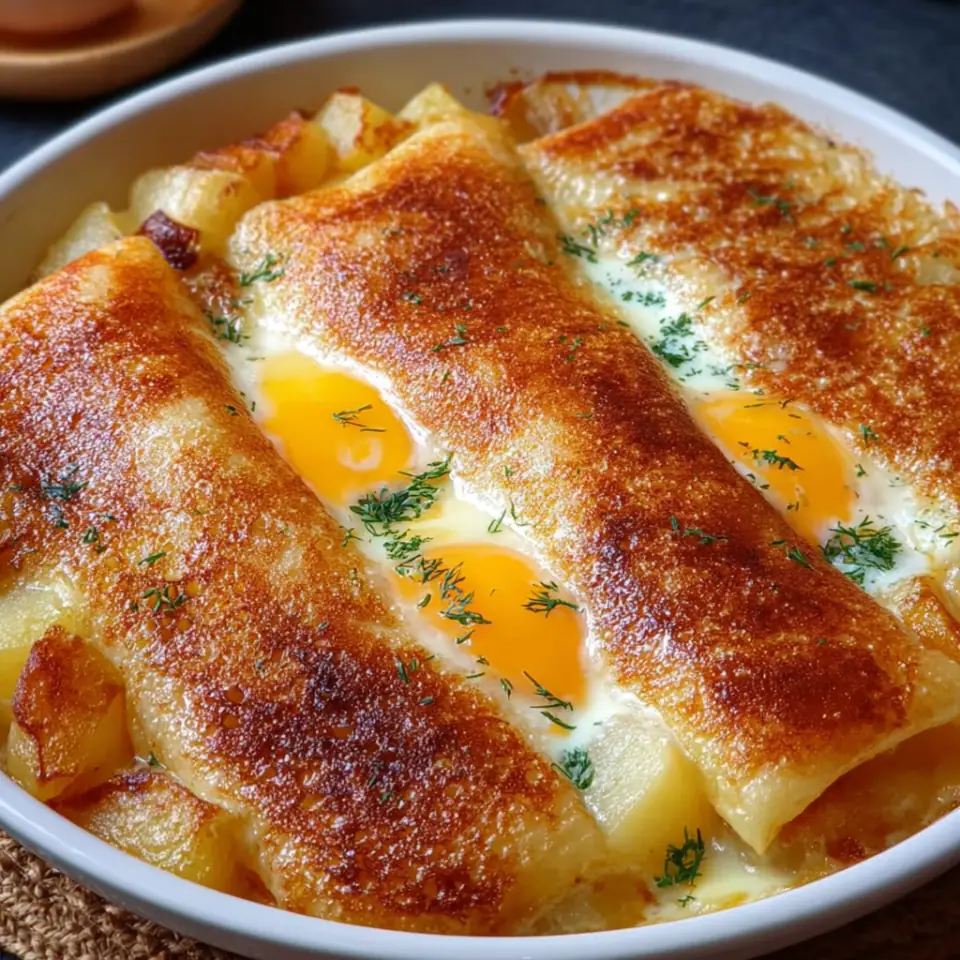 Potato and Egg Casserole with Herbs and Cheese