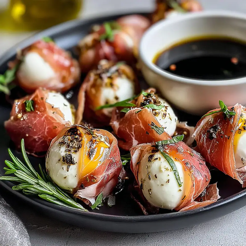 Prosciutto Wrapped Mozzarella Bites