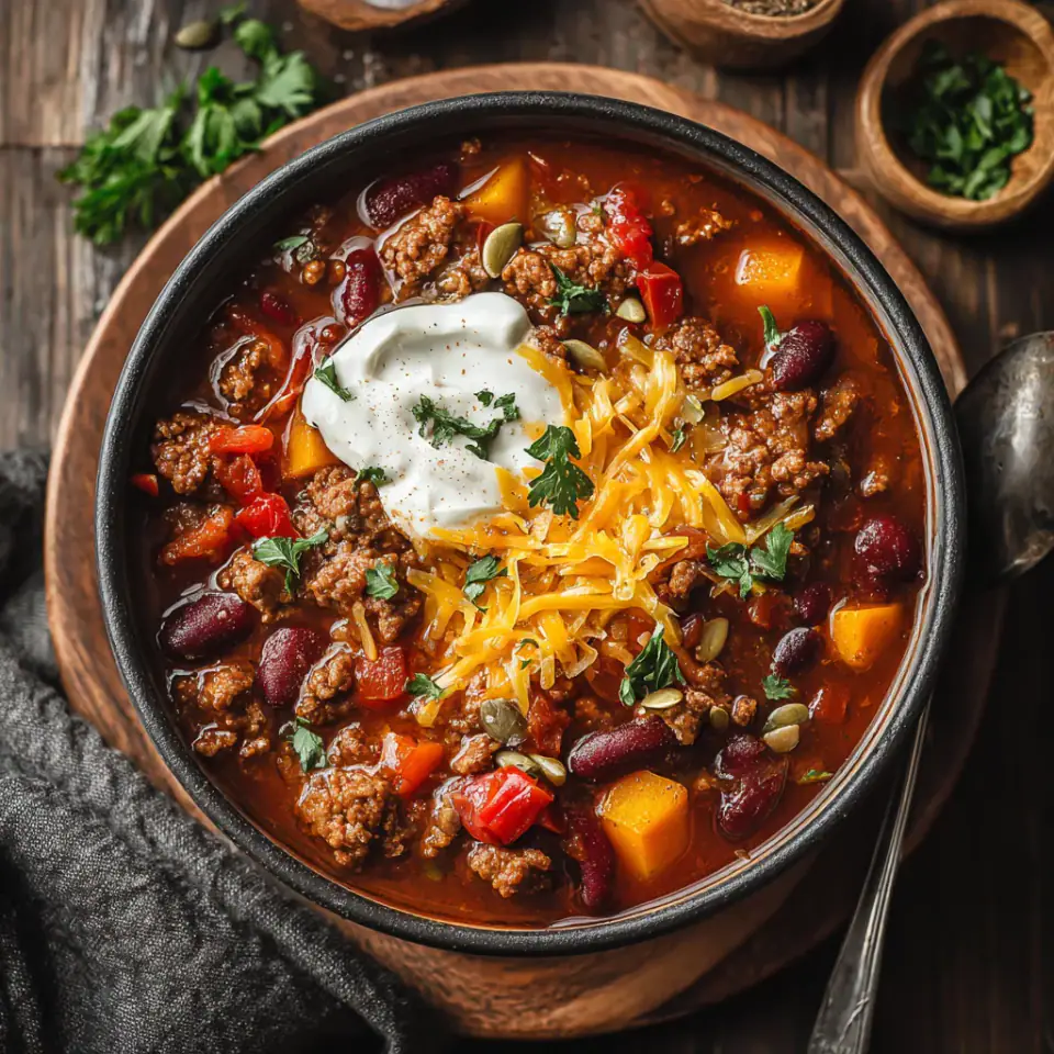 Pumpkin Chili, ready to serve