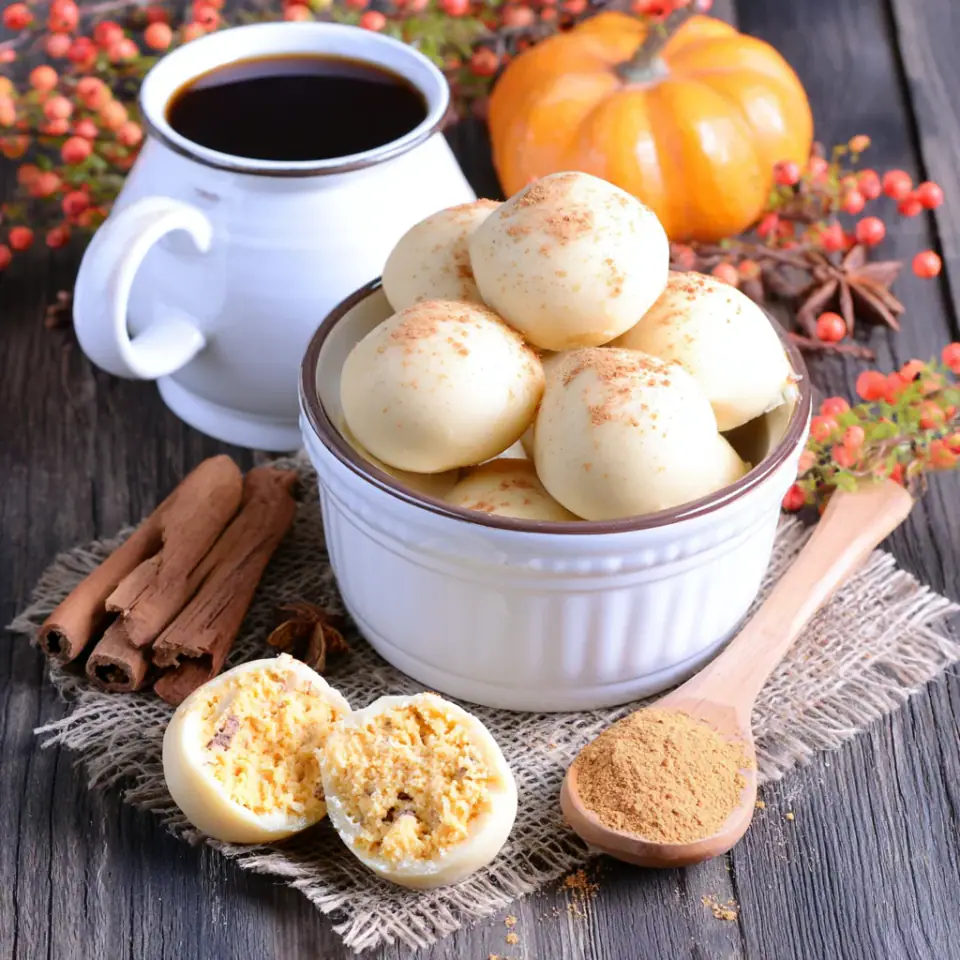 Pumpkin Spice Fat Bombs served on the table