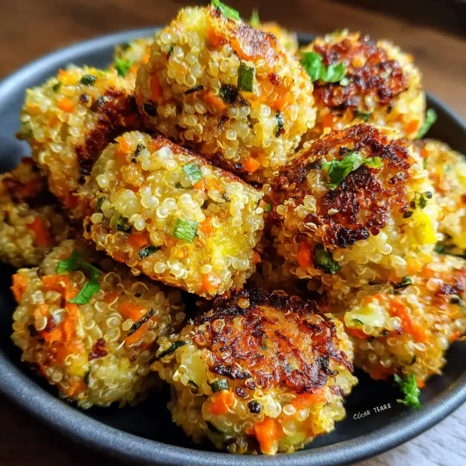 Quinoa Veggie Bites Recipe served on the table