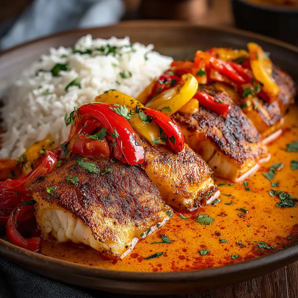 Red Snapper with Creamy Creole Sauce