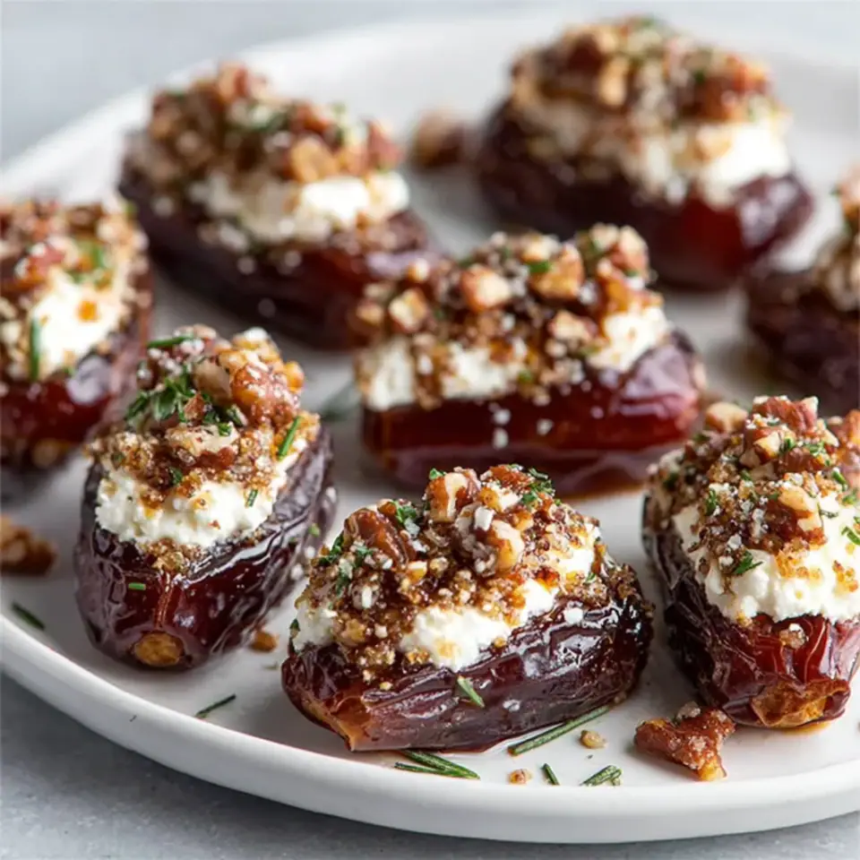 Roasted Stuffed Dates with Goat Cheese