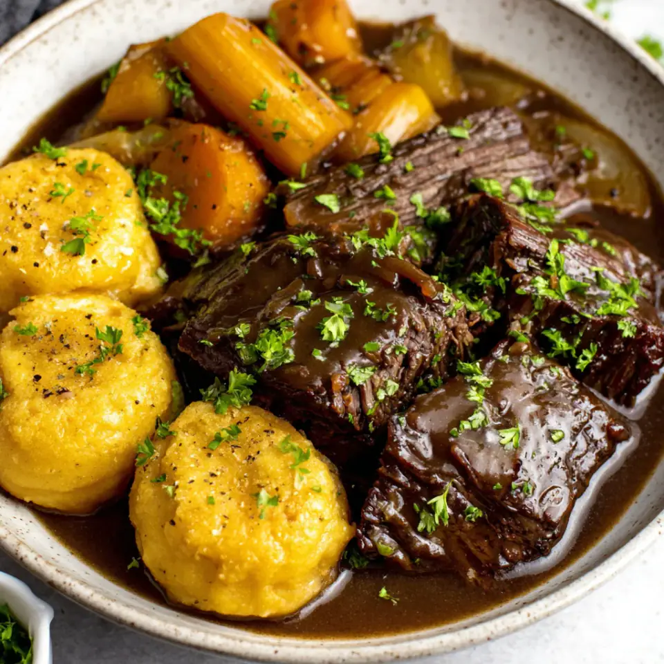 A close look at Sauerbraten (German Pot Roast)