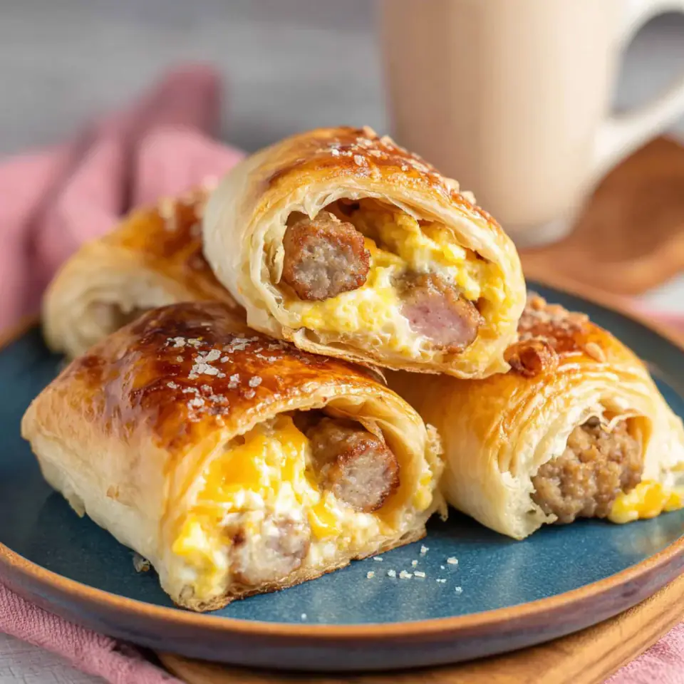 A close look at Sausage Egg Breakfast Roll-Ups