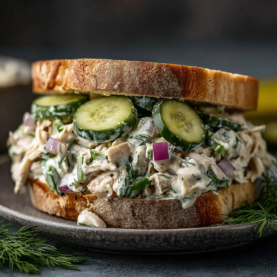 Savory Dill Pickle Chicken Salad