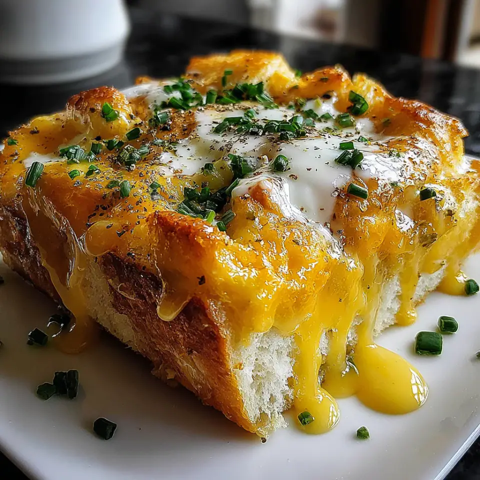 A close look at Savory Eggs Benedict Casserole