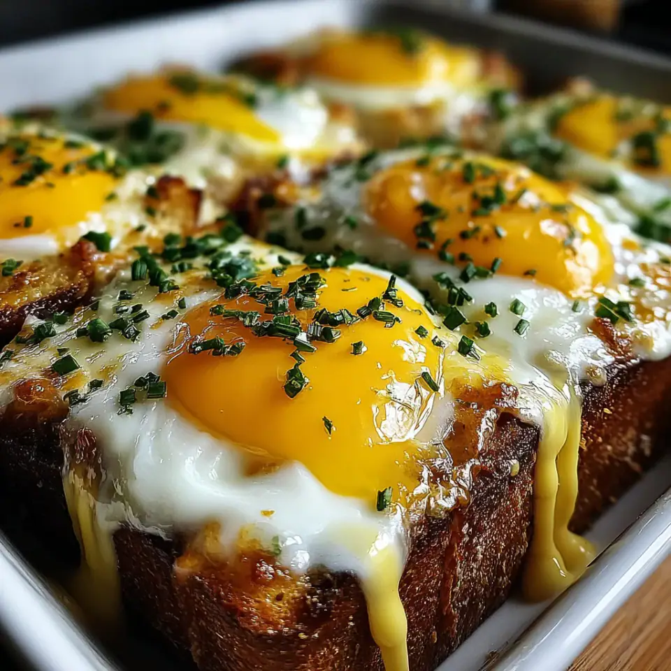 Savory Eggs Benedict Casserole served on the table
