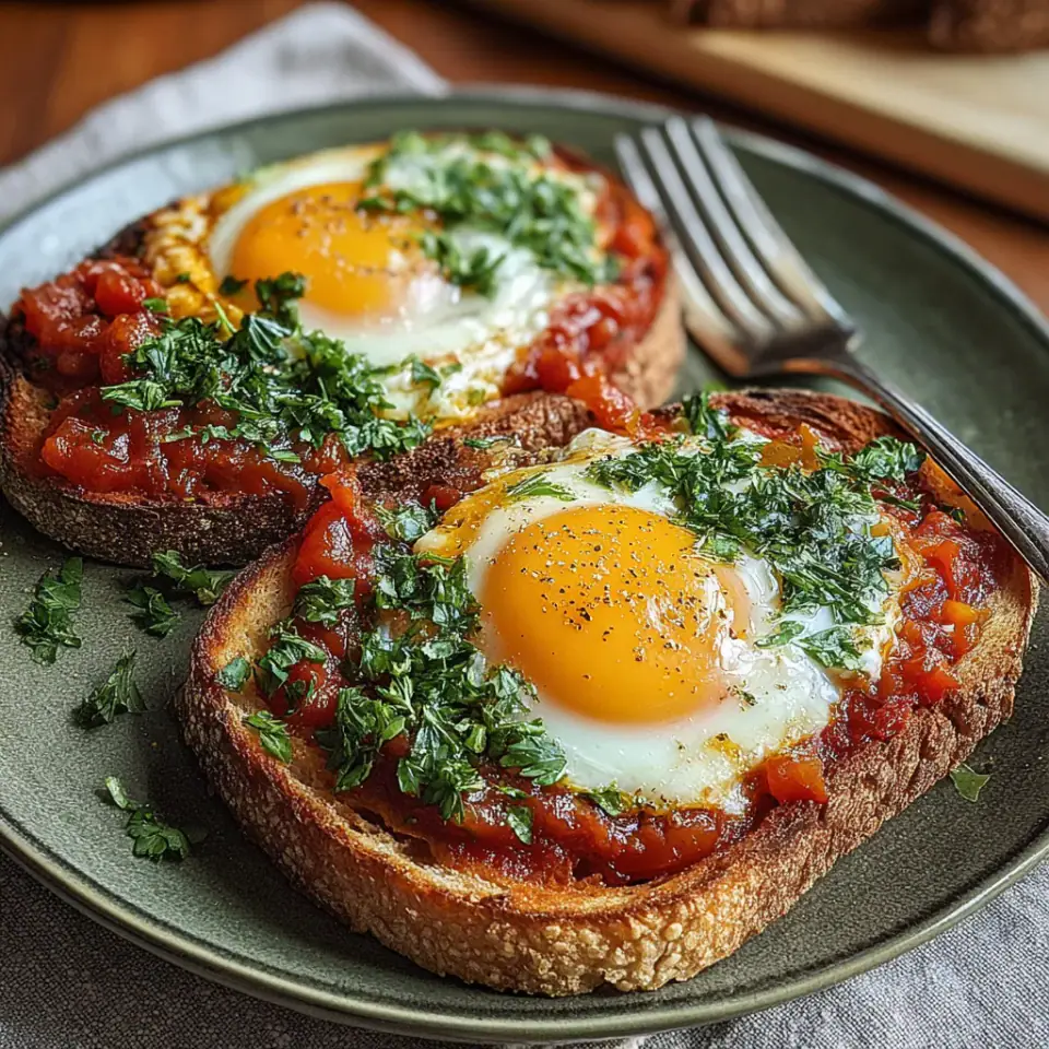 A close look at Shakshouka Toast