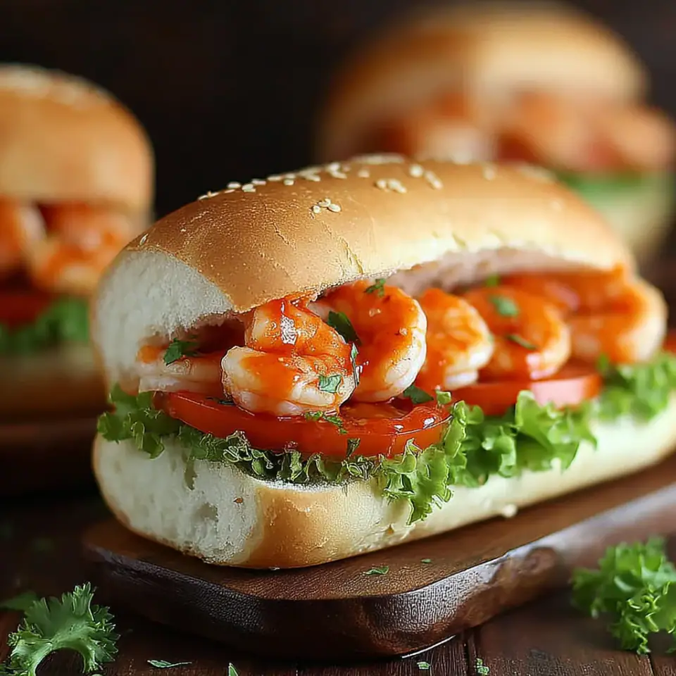 Shrimp Cocktail Sandwich, ready to serve