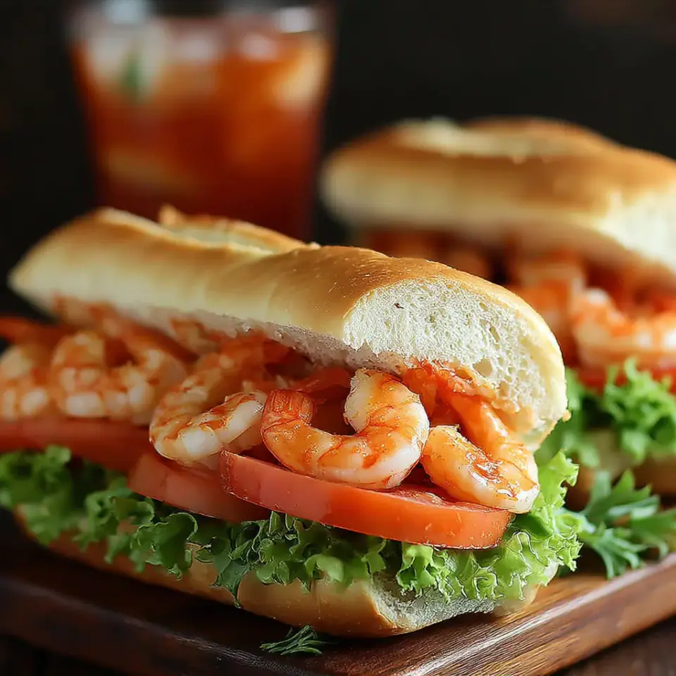 A close look at Shrimp Cocktail Sandwich