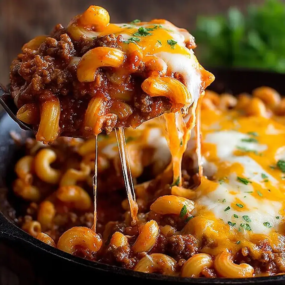 A close look at Sloppy Joe Casserole
