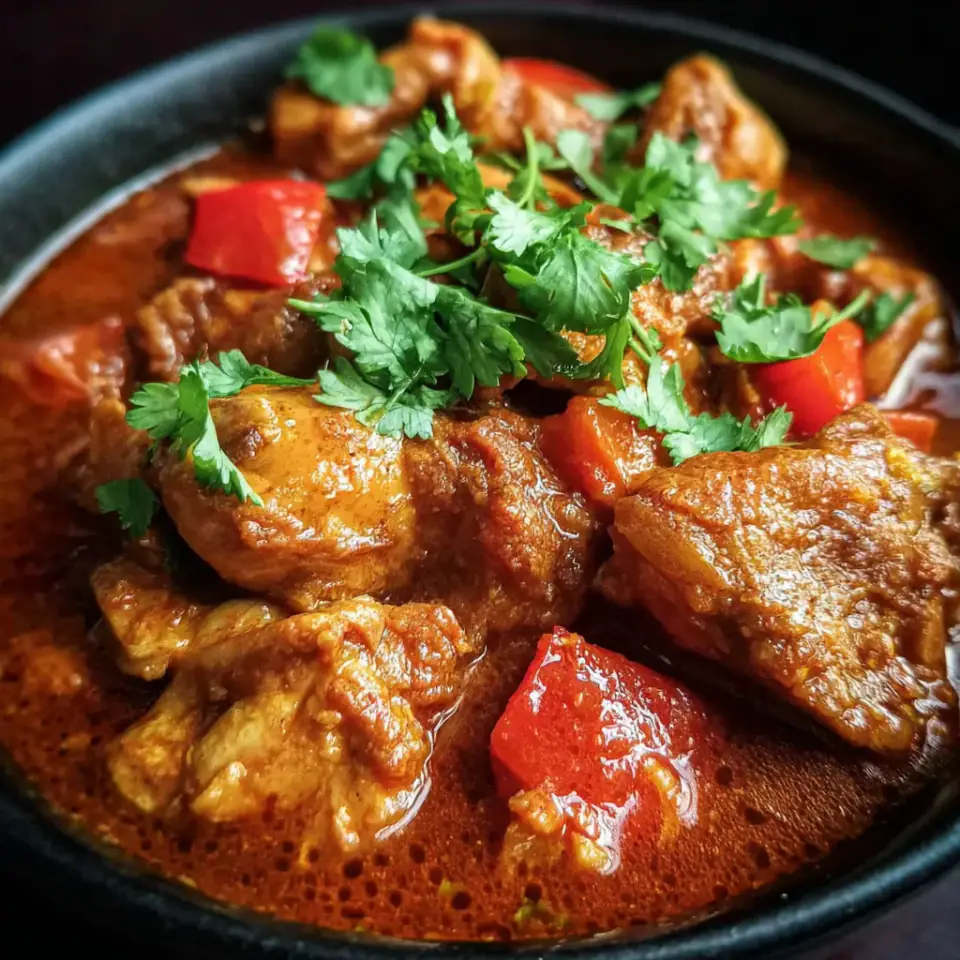 Slow Cooker Chicken Curry, ready to serve