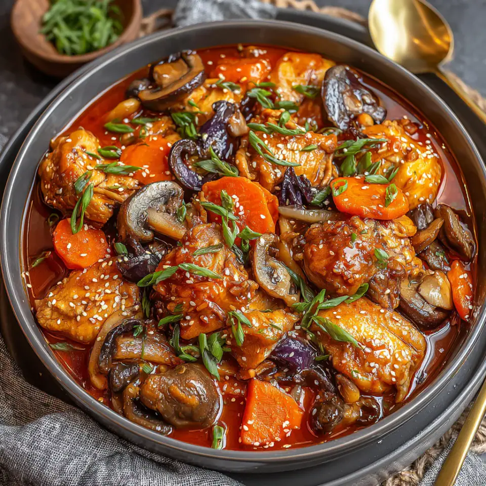 A close look at Slow Cooker Korean Chicken Stew
