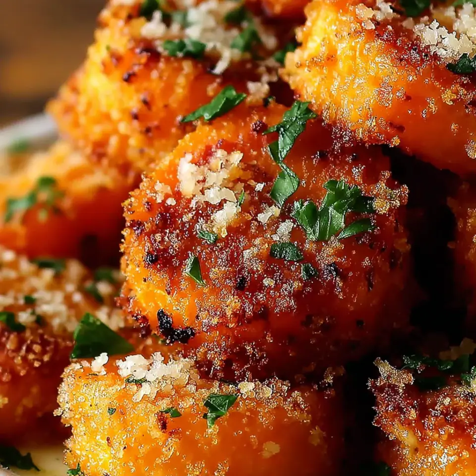 Smashed Carrots, ready to serve