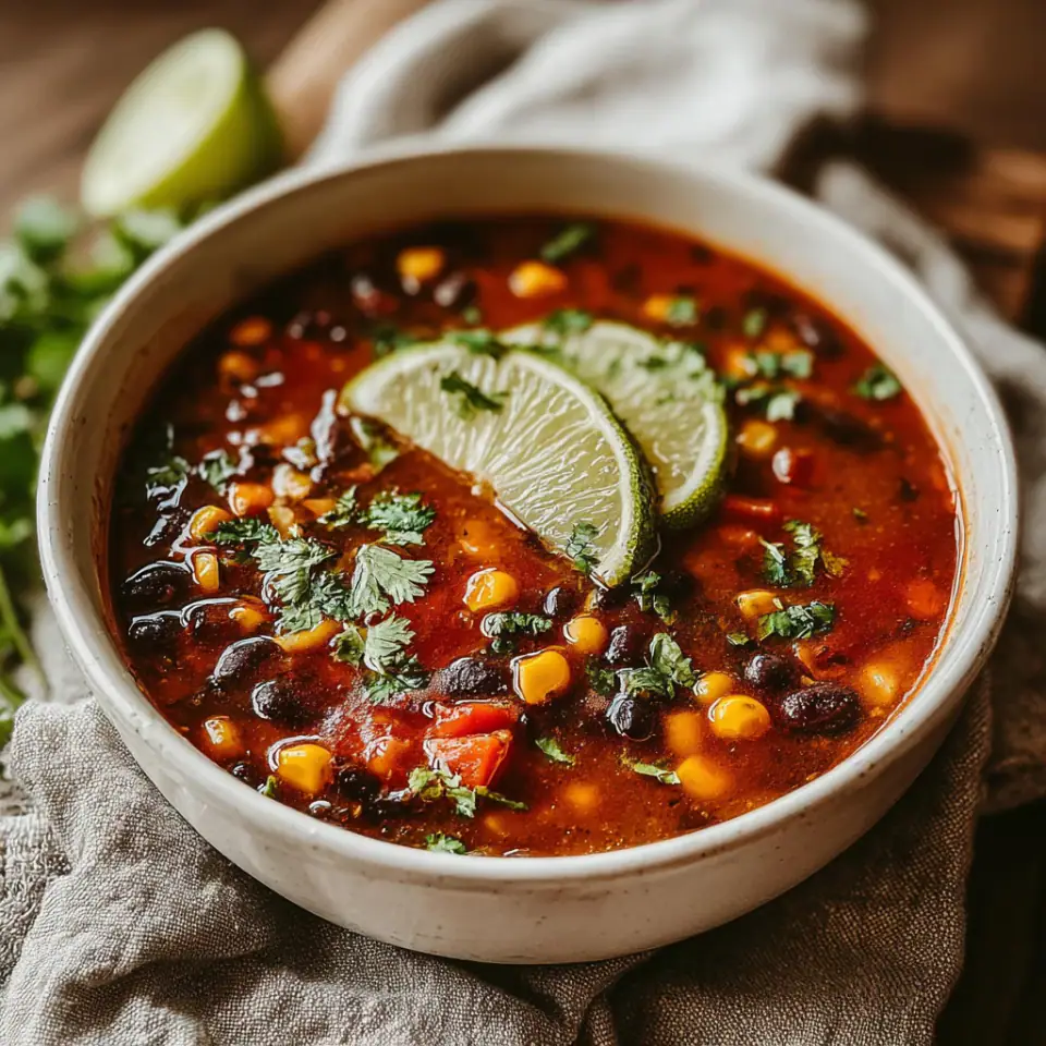 Southwest Black Bean and Corn Soup