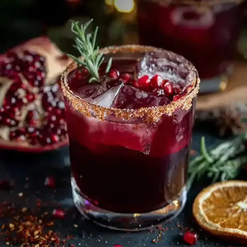 Spiced Christmas Margarita, ready to serve