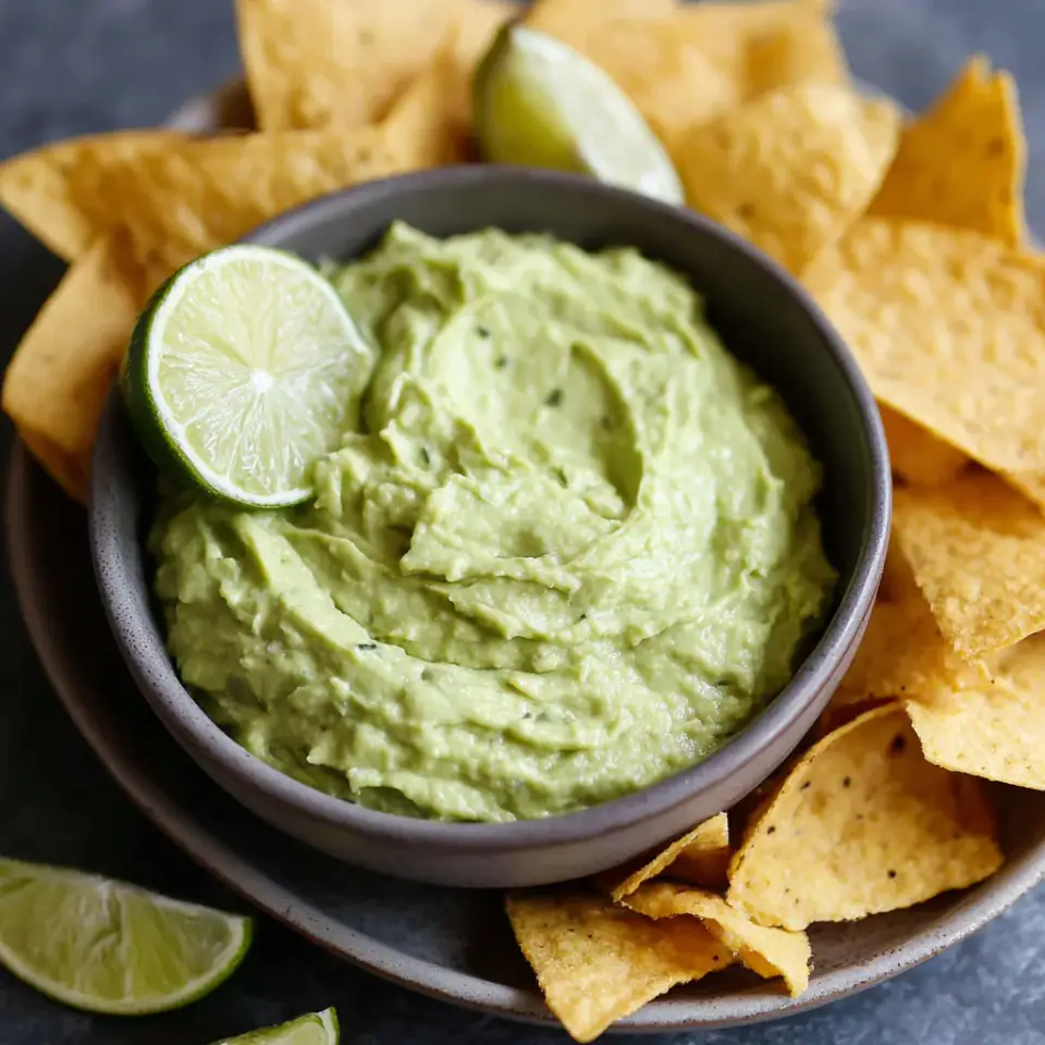 Spicy Avocado Dip served on the table