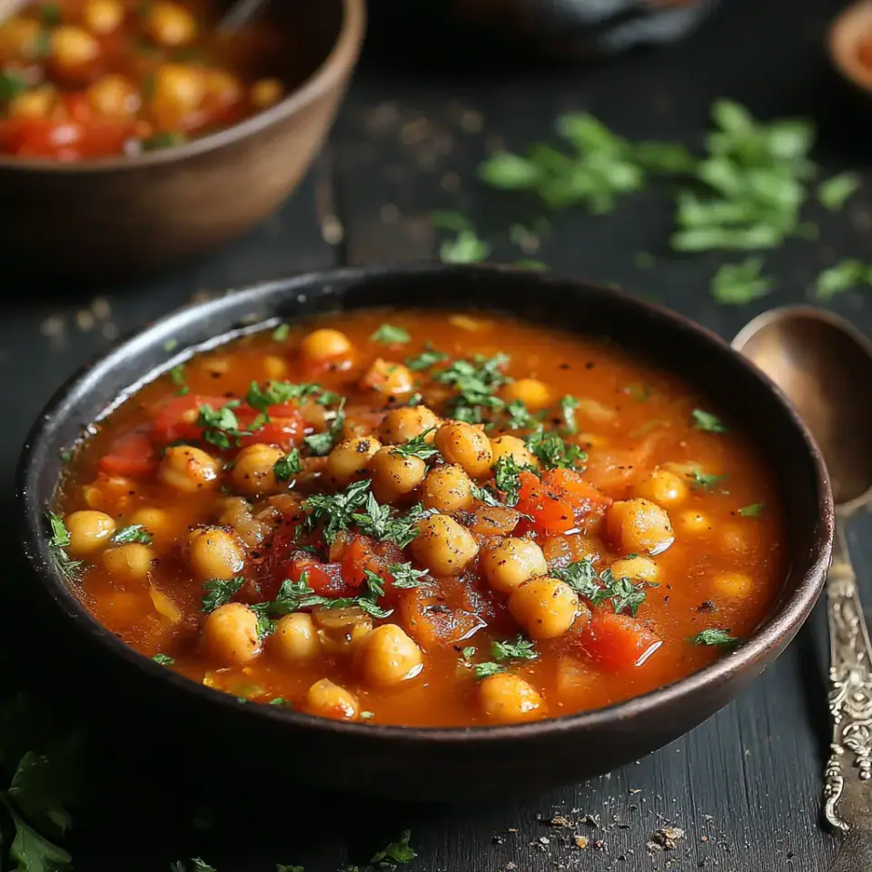 Spicy Chickpea Stew, ready to serve