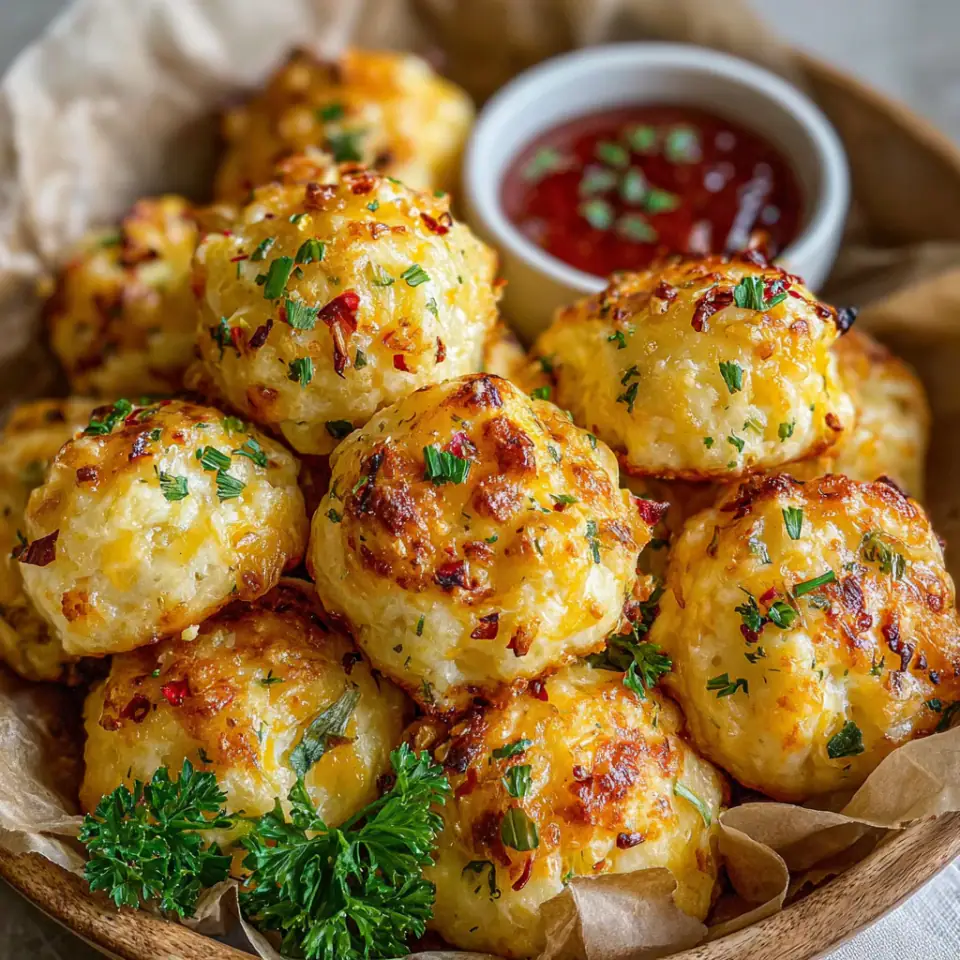 Spicy Garlic Herb Cheese Bites