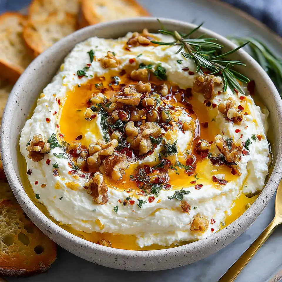 Spicy Ricotta Dip with Hot Honey