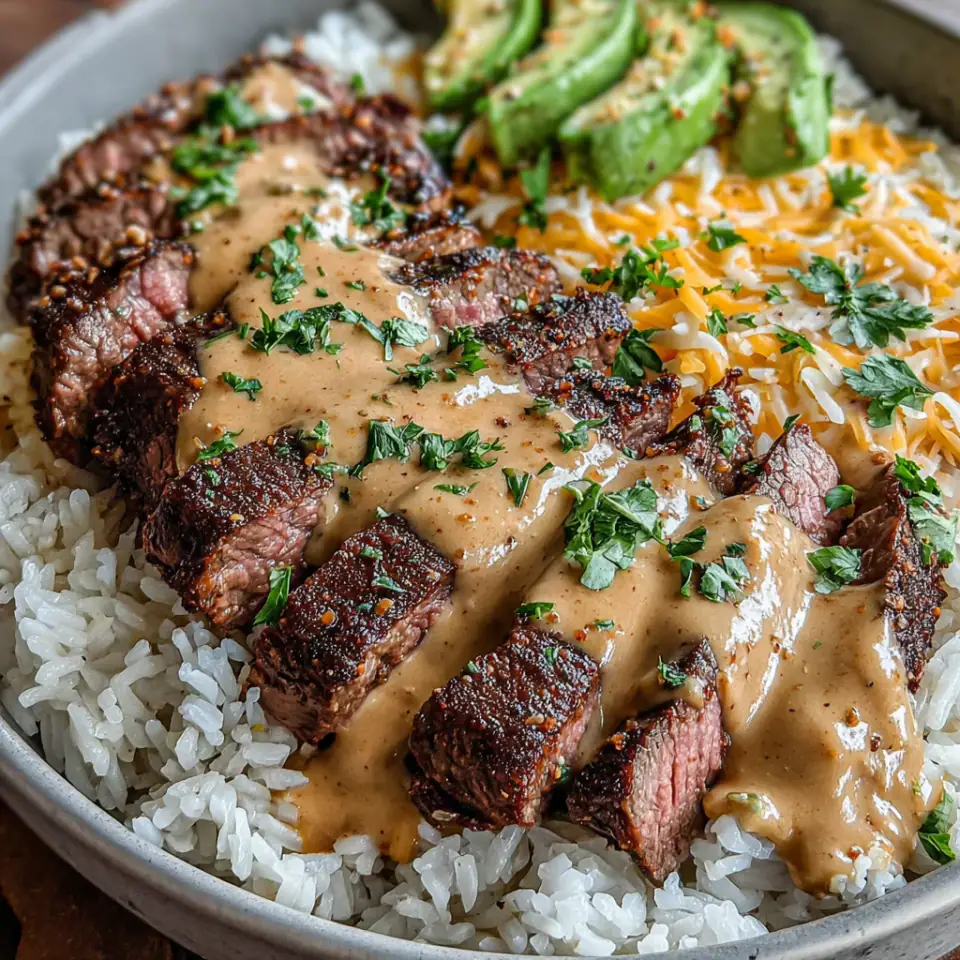 Steak Queso Rice