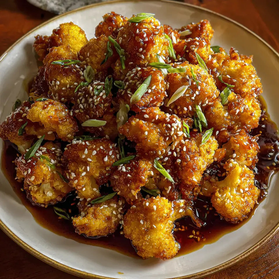 A close look at Sticky Sesame Cauliflower