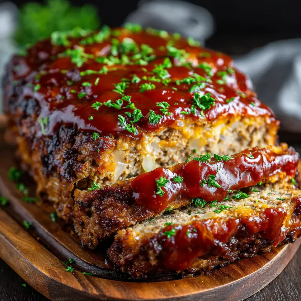 Stovetop Meatloaf served on the table