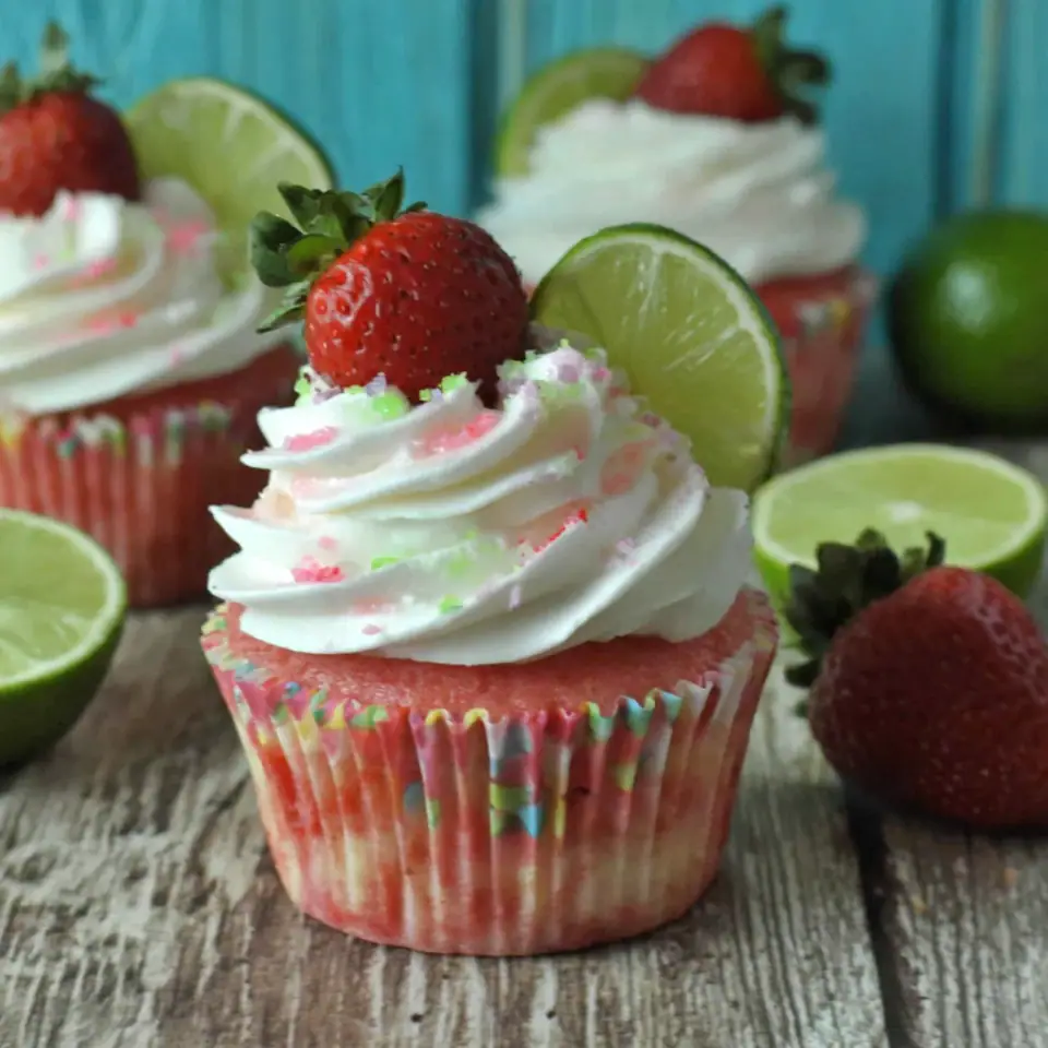 Strawberry Margarita Cupcakes